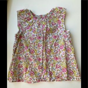 BONPOINT Girls Sleeveless Floral Blouse Top 18M